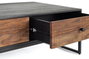 GINER Y COLOMER Table basse en bois de palissandre et manguier avec 2 tiroirs